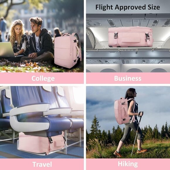Taygeer Women\'s Amourpink Travel Backpack Carry On 15.6inch Laptop Backpack